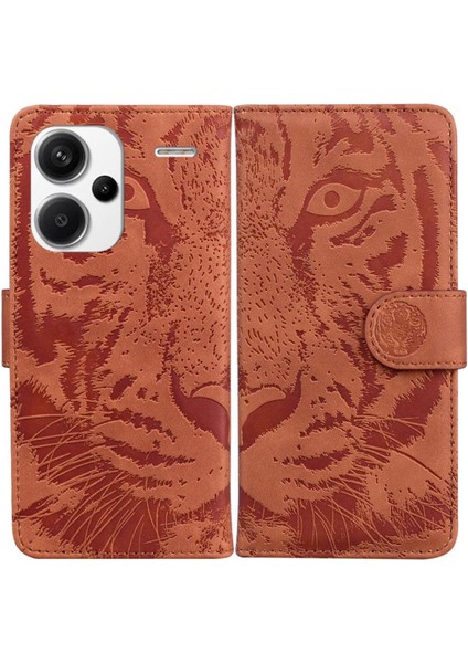 Xiaomi Redmi Not 13 Pro Artı Kabartmalı Sevimli Kaplan Kickstand Için Flip Case (Yurt Dışından)