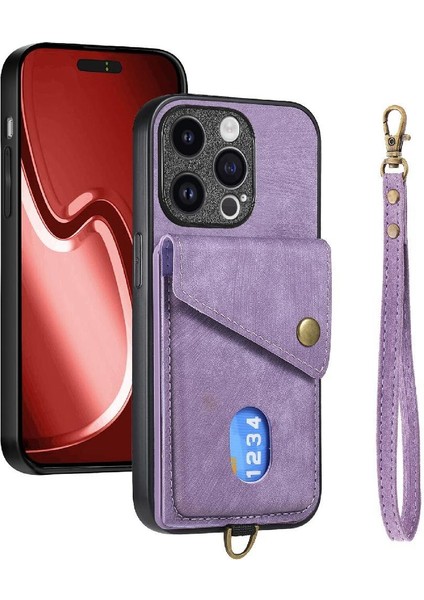 IPhone 14 Için Kılıf Pro Max Çok Fonksiyonlu Manyetik Kapatma Premium Kart (Yurt Dışından)