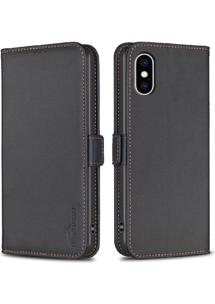 IPhone x Için Flip Case/xs Pu Deri Cüzdan Kart Yuvaları Tutucu Kickstand (Yurt Dışından)