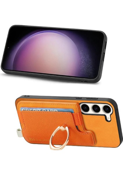 Samsung Galaxy S23 Cüzdan Manyetik Halka Standı Tutucu Magsafe Için Kılıf (Yurt Dışından)