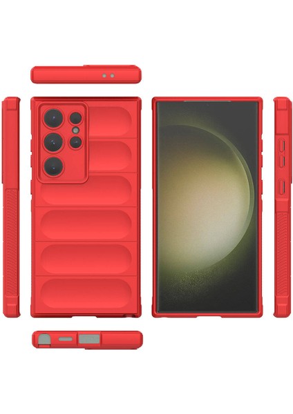 Galaxy S24 Ultra Kılıf Esnek Tpu Oyuklu Arka Yüzey Tasarımlı Zore Etnik Silikon Kapak