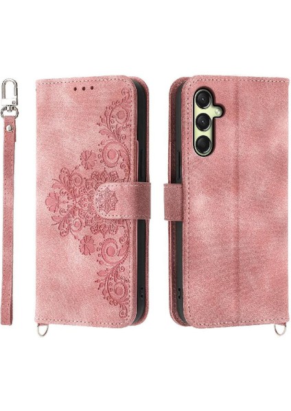 Samsung Galaxy A16 Kabartmalı Bileklik Çoklu Kredi Kartı Için Flip Case (Yurt Dışından)