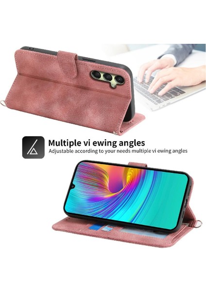 Samsung Galaxy A16 Kabartmalı Bileklik Çoklu Kredi Kartı Için Flip Case (Yurt Dışından) modelleri