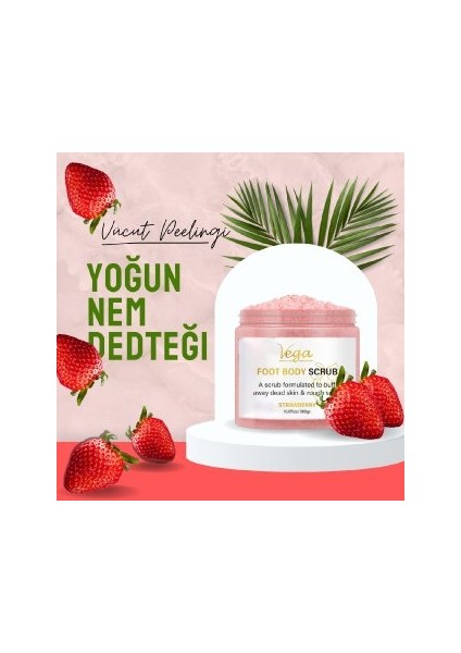 Body Scrub Besleyici Arındırıcı Nemlendirici Vücut Peelingi 300 gr Strawberry