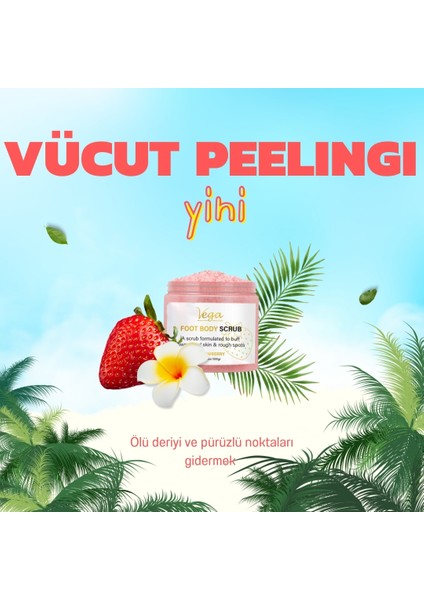 Body Scrub Besleyici Arındırıcı Nemlendirici Vücut Peelingi 300 gr Strawberry