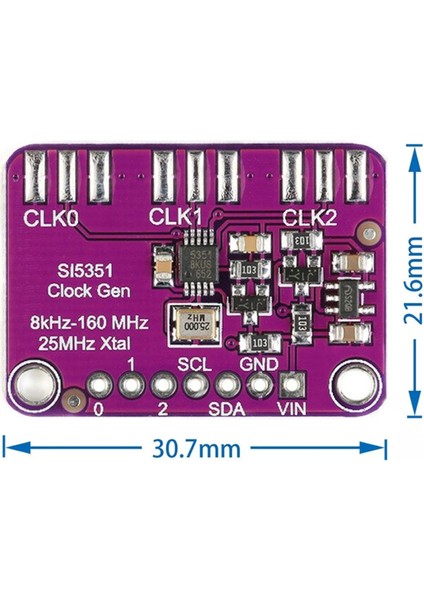 SI5351 8khz / 200MHZ Sinyal Üreteç Modül 3 Kanal Frekans Saat Kare Dalga