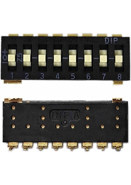 Tristate 8li Dip Switch 8 Pin Siyah Anahtar Açık Kapalı Seçim Adres Ayar + Off - Pull Up/down