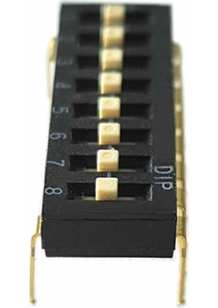 Tristate 8li Dip Switch 8 Pin Siyah Anahtar Açık Kapalı Seçim Adres Ayar + Off - Pull Up/down