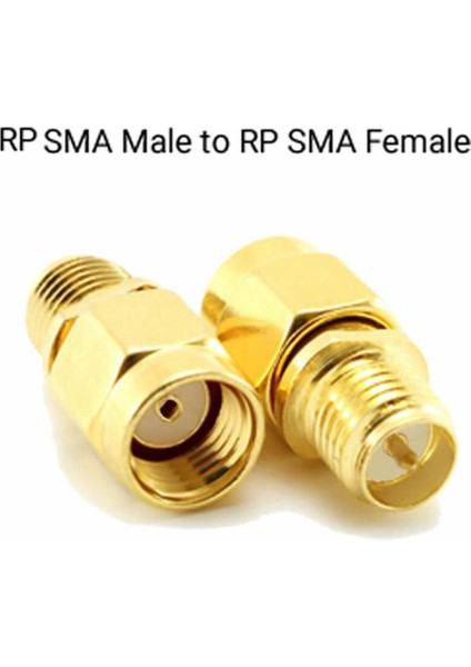 Rp Sma Erkek To Rp Sma Dişi Adaptör Altın Kaplama Soket 0-6ghz Rf Wi-Fi Anten Fpv Lora Helium
