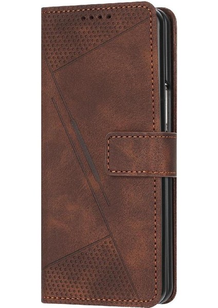 Manyi Mall Samsung Galaxy Z Için Flip Case Fold 3 5g Pu Deri Kickstand Kart Cüzdan (Yurt Dışından)