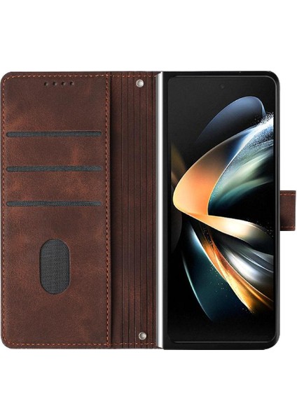 Samsung Galaxy Z Için Flip Case Fold 6 5g Kart Ekleme Pu Deri Cüzdan (Yurt Dışından)