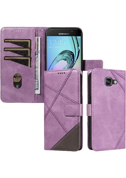 Manyi Mall Elmas Dikiş Deri Telefon ile Samsung Galaxy A3 2016 Için Flip Case (Yurt Dışından)