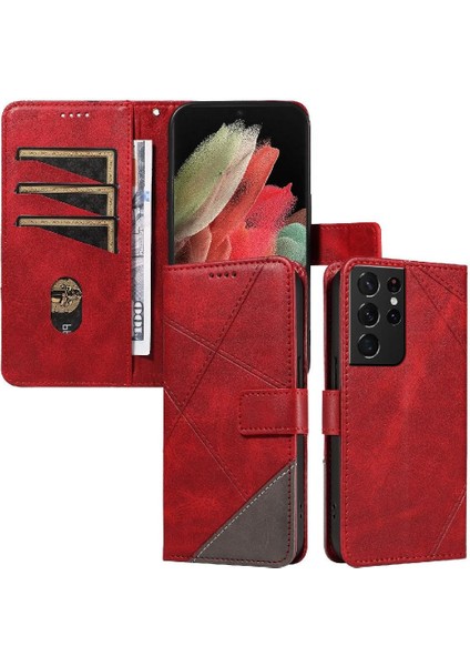 Samsung Galaxy S21 Ultra Yüksek Kalite ve Kart Yuvası ile Flip Case (Yurt Dışından)