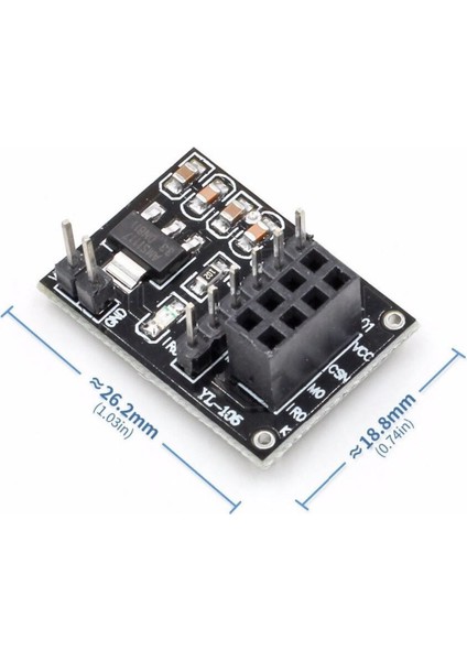NRF24L01 Adaptör Kart NRF24L01 Pa Lna 8 Pin Dönüştürücü Devre 12V