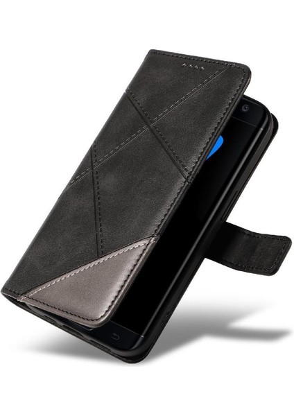 Elmas Dikiş Deri Telefon ile Samsung Galaxy S7 Kenar Için Flip Case (Yurt Dışından)