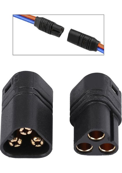 MT60 3 Pin Dişi Erkek Konnektör Soket Çift Amass 3.5mm 12AWG Rc Esc Motor Drone Lityum Lip modelleri