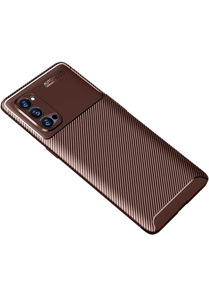 Oppo Reno 4 Pro 5g Kılıf Darbe Emici Uzun Ömürlü Dayanıklı Parmak Izi Yapmaz Karbon Tasarım Negro Silikon Kılıf