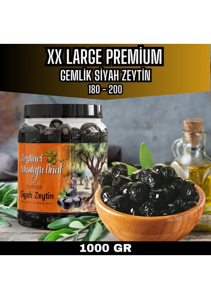 Zeytinci Mustafa Ünal Gemlik Siyah Zeytin Premium