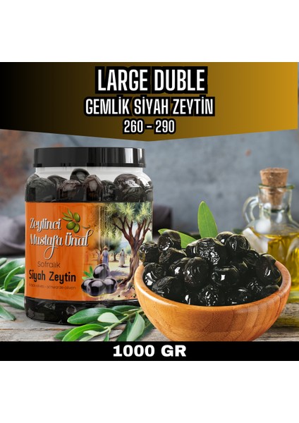 Zeytinci Mustafa Ünal Gemlik Siyah Zeytin Duble