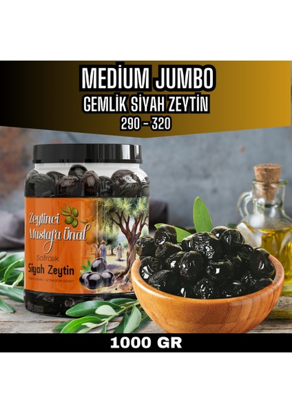 Zeytinci Mustafa Ünal Gemlik Siyah Zeytin Jumbo