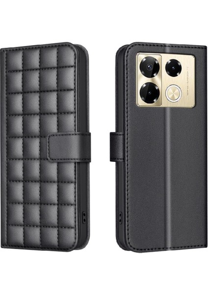 Infinix Not Için Flip Case 40 Pro 4g/5g Kart Yuvaları Tutucu Cüzdan Pu Basit (Yurt Dışından)
