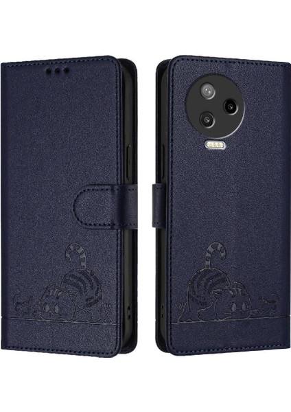 Infinix Not 12 Için Kılıf 2023 Cüzdan Kapak Çevirin Kedi Rfıd Kart Yuvası Tutucu (Yurt Dışından) indirimleri