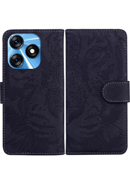 Tecno Kıvılcım 10C Deri Cüzdan Kickstand Koruyucu Kabartmalı Için Flip Case (Yurt Dışından)