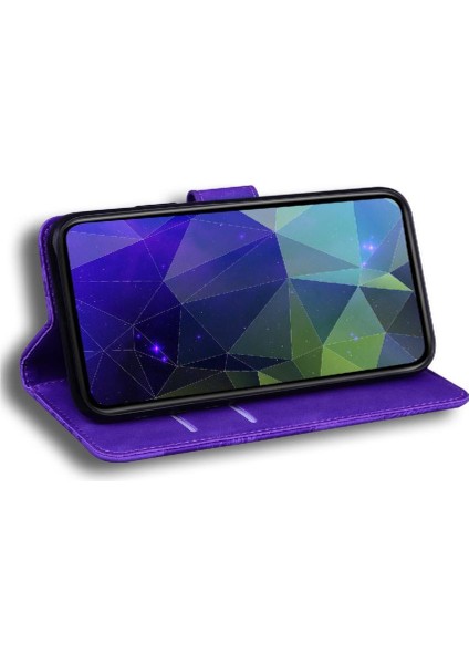 Tecno Kıvılcım 10C Deri Cüzdan Kickstand Koruyucu Kabartmalı Için Flip Case (Yurt Dışından)