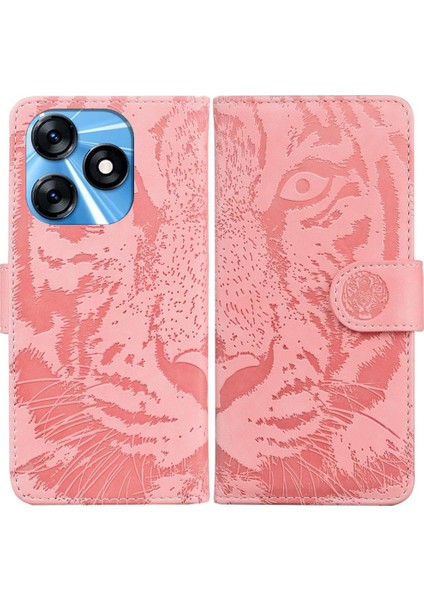 Tecno Kıvılcım 10C Deri Cüzdan Kickstand Koruyucu Kabartmalı Için Flip Case (Yurt Dışından)