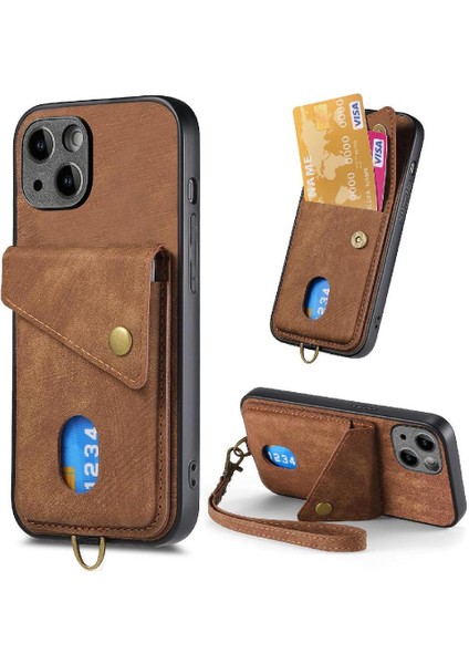 IPhone 14 Için Kılıf Premium Deri Ayrılabilir Kordon Manyetik Kapatma (Yurt Dışından)