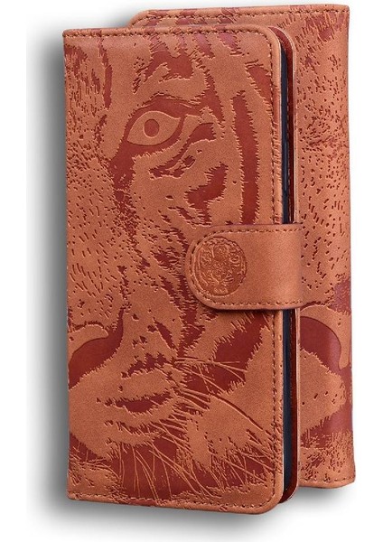 Xiaomi 13T Için Flip CASE/13T Pro Kabartmalı Sevimli Kaplan Kickstand Koruyucu (Yurt Dışından)