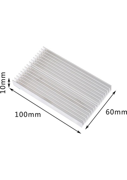 6cm x 10CM x 1cm Alüminyum Metal Soğutucu Blok Radyatör Amfi LED Entegre Transistor VGA Ram Memory