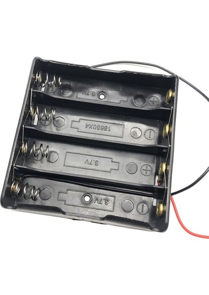 18650 2 Tel 4lü Pil Kutusu Paralel 4 Adet 3.7V Paralel Lityum Lion Batarya Yuvası Mobil Güç Kaynağı