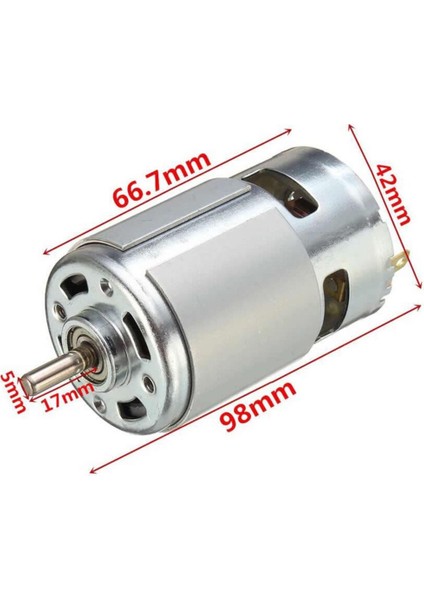 RS775 Dc Motor 12V 15000RPM Yüksek Hız Tork Çift Bilyalı Rulman Matkap Torna Cnc Router Motor