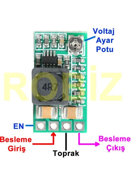 MP2315 24V To 5V 2A Voltaj Düşürücü Modül Güç Kaynağı Voltaj Ayarlanabilir ve Sabit Çıkış