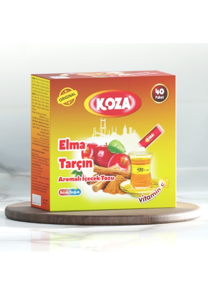 Koza Tek Içimlik Elma & Tarçın Aromali Toz Içecek 40'li