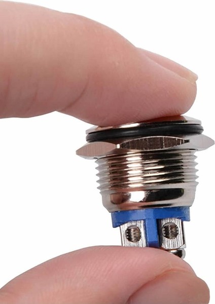 16MM Metal Panel Montaj Yuvarlak Kafa Push Buton No Dc 6A 12V Ac 3A 250V IP67 Su Geçirmez modelleri