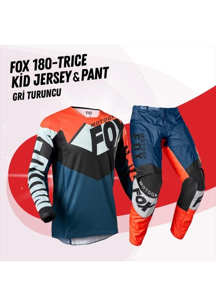 180 Trıce Gri Turuncu Jersey Pantolon Takım