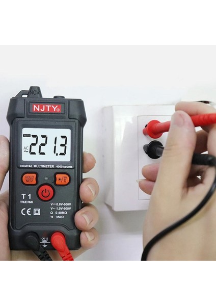T1 Dijital Multimetre True Rms Ncv 600V Mini Cep El Tipi Voltmetre Ac Dc Voltaj Direnç Buzzer