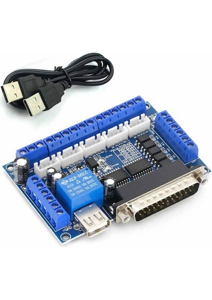 Mach3 5 Eksen Lpt Cnc Kontrol Kartı Step Motor Sürücü Paralel Port Kazıma