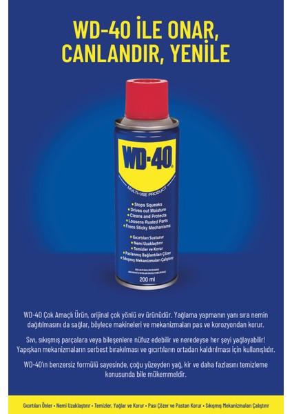 Wd-40  200 ml x 3 Adet