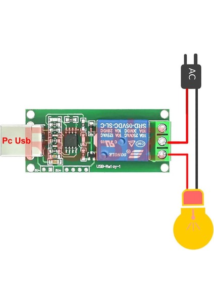 1 Kanal USB Röle Kontrol Modülü Bilgisayardan Cihaz Açma Kapama Hid USB No Nc 220V 10A Uyumlu indirimleri