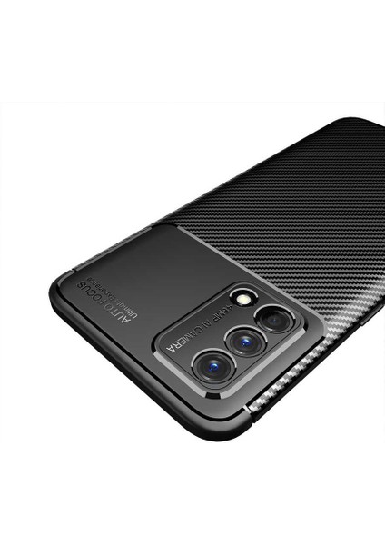 Oppo A74 4g Kılıf Darbe Emici Uzun Ömürlü Dayanıklı Parmak Izi Yapmaz Karbon Tasarım Negro Silikon Kılıf