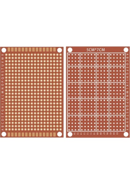 5X7CM Pertinaks Pcb Proto 10X24 432 Adet Bakır Delik Prototip Deney Kartı 2.54MM Pertenaks fırsatları