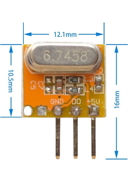 Süperheterodin 433MHZ RXB14 Rf Alıcı Modül Kablosuz Haberleşme Kumanda Oyuncak Rc Araba Kapı Alarm