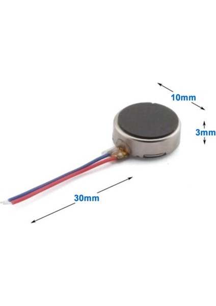 Titreşim Motoru 10MM 1027 12000 Rpm Dc 2V/5V Küçük Telefon Oyuncak Saat Düğme Para