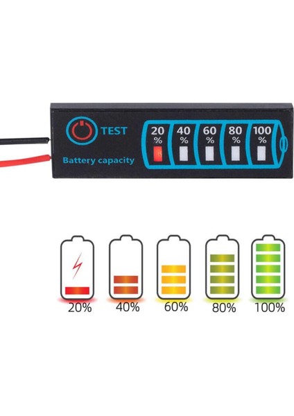 5-30V Pil Kapasite Göstergesi 2s / 8s Li-Ion Lifepo4 Kurşun Asit Batarya Akü Seviye Kapasite modelleri