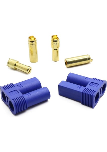 Ec5 Dişi Erkek Konnektör Çifti 5mm Altın Banana Tip 100A Rc Lipo Pil Batarya Akü Bağlantı Soketi