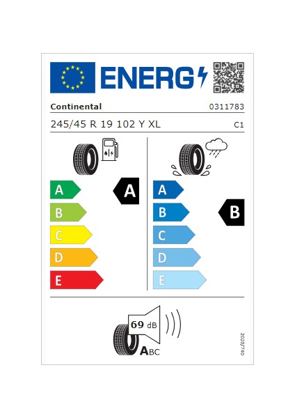 245/45 R19 102Y Xl Fr Ecocontact 6 Q *Mo Yaz Lastiği (Üretim Yılı: 2024)
