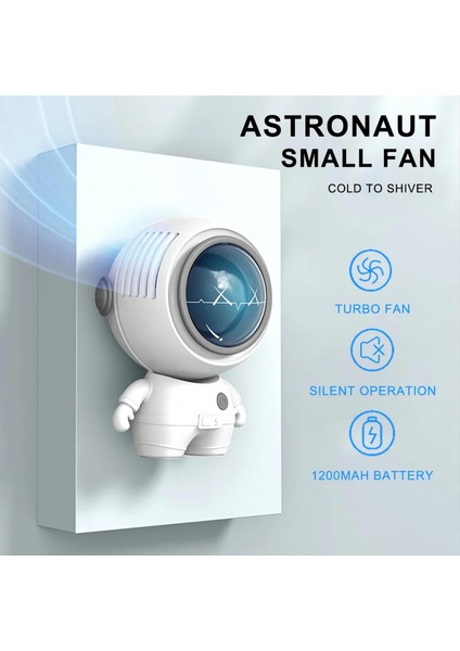 Dış Mekan Kullanımı, Elde Taşınabilir ve Askı Fanı Için Taşınabilir Şarj Edilebilir Mini Astronot USB (Yurt Dışından)